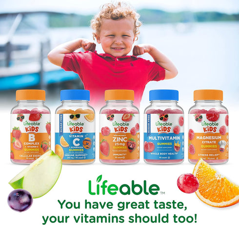 Lifeable Vitamin D3 + K2 - Great Tasting Natural Flavor Gummy Supplement Vitamins - Gluten Free Vegetarian and Non-GMO Chewable - for Strong and H...