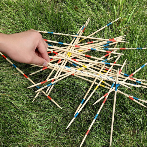 41 Piece 12 Inch Bamboo Pick Up Sticks Game Classic Table Game Fun Family Board Game Gift for Adults and Kids...
