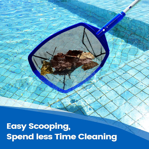 Pool Skimmer Net - 5 Foot Pool Net with 5 Connecting Aluminum Pole Sections...