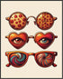 Posterizer 1 pcs-Sunglasses Funky Trippy Poster-Abstract & Modern Art-Retro Art-Gift for Girls, Teens-Living Room Bedroom Decor- unframed wall art...