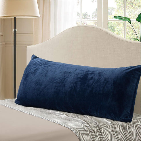 EVOLIVE Soft Micromink, Faux Fur, Faux Suede, Faux Velvet Body Pillow Cover 21"x54" Replacement with Zipper Closure (21"x54" Body Pillow Cover, Na...
