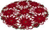 Linens, Art and Things Embroidered Elegant Rich Christmas Red Poinsettia Gold Thread Green Leaves Holiday Doily Small Tablecloth Centerpiece (24 I...