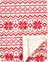 Hudson Baby Unisex Baby Plush Mink and Sherpa Blanket, Red Fair Isle, One Size...