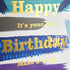 13" Large Happy Birthday Gift Bag with Card and Tissue Paper (Blue)...