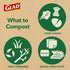 Glad Kitchen Compost Bags, 100% Compostable Bag, 2.6 Gallon, Unscented - 22 Count...