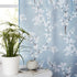FMFUNCTEX Blue White Tier Curtains 36 Inch Length for Kitchen Windows White Blossom Floral Print Half Bathroom Window Curtain Panels Café Curtains...