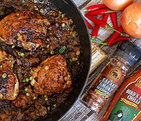 Safari Smoke Seasoning by African Dream Foods | All-Natural Smoky Seasoning | Made with Smoked Paprika Flakes, Dried Garlic, Basil, Sea Salt| 2-Pa...