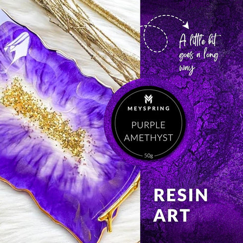 MEYSPRING Purple Amethyst Epoxy Resin Color Pigment - 50g - Mica Powder for Epoxy Resin...