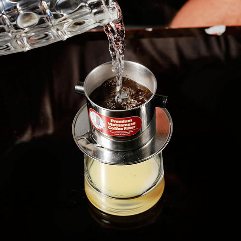 Vietnamese Drip Coffee Maker Filter. Single Cup Serve. Inox. 6 oz Small Stainless Steel...