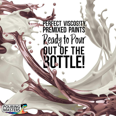 Pouring Masters Rose Gold Metallic Pearl Acrylic Ready to Pour Pouring Paint – Premium 8-Ounce Pre-Mixed Water-Based - For Canvas, Wood, Paper, Cr...