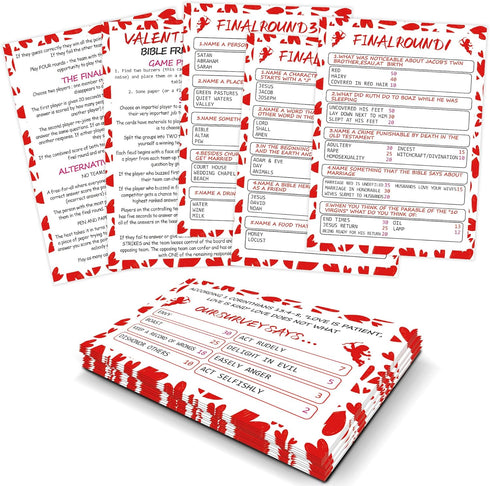 Valentines Day Games for Adults,Valentine's Day Bible Feud,Bible Friendly Feud,Valentine's Day Friendly Feud Quiz,Fun Feud Game for Family,Family ...