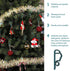 Queekay 100 Pieces Christmas Light Hooks Holiday Plastic Siding Clips Mini Outdoor Gutter Light Hanging Hangers for Icicle Rope Lights Christmas D...