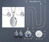 Leafael Ocean Bubble Women's Crystal Jewelry Set Costume Fashion Pendant Necklace Earring, Silver Tone or 18K Rose Gold Plated, 18" + 2", Gifts fo...