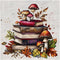 Xinpinzhou Mushroom 11ct Cross Stitch Kits, 11 CT Funny Pre Printed Counted Stamped Cross Stitch Embroidery Needlepoint Needlework Patterns Kits f...