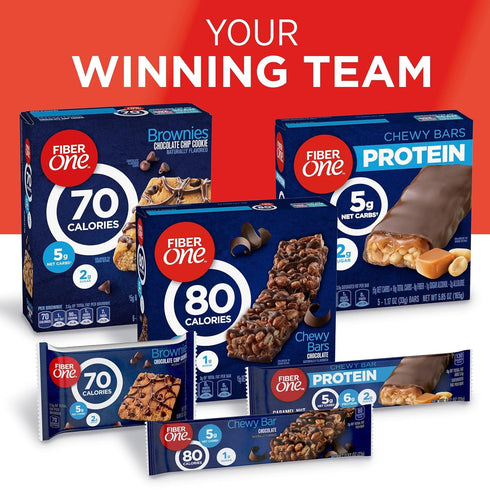 Fiber One 80 Calorie Chewy Bars, Chocolate Peanut Butter, Snack Bars Value Pack, 10 Ct, 8.2 oz...
