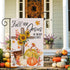 Hexagram Welcome Fall Garden Flag, Outdoor Fall Decor, Double Sided Burlap Fall Crucifix Pumpkin Sunflower Yard Flags, Autumn Fall Outside Farmhou...