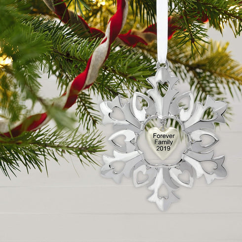 Hallmark Keepsake Christmas 2019 Year Dated Forever Family Snowflake Ornament, Metal...