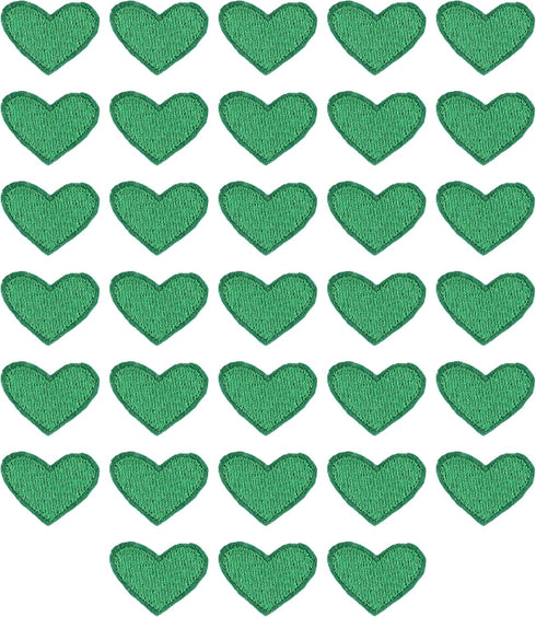 MSCFTFB 33 Pieces Small Heart Iron on Patches Sew Embroidered Patches Appliques Garment Embellishments for Clothing Jackets Backpack Shoes Repairi...