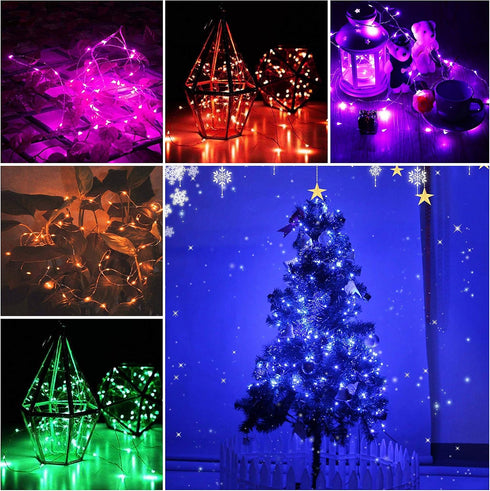 24 Pack Fairy Lights Battery Operated 6.6ft 20 Led Mini String Lights Silver Wire Starry Lights for DIY Wedding Party Festival Halloween Christmas...