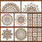 24 Pieces Mandala Stencil Reusable Mandala Painting Templates Floral Design Stencil Mandala Drawing Craft Stencil for DIY Wall, Tile, Furniture, C...