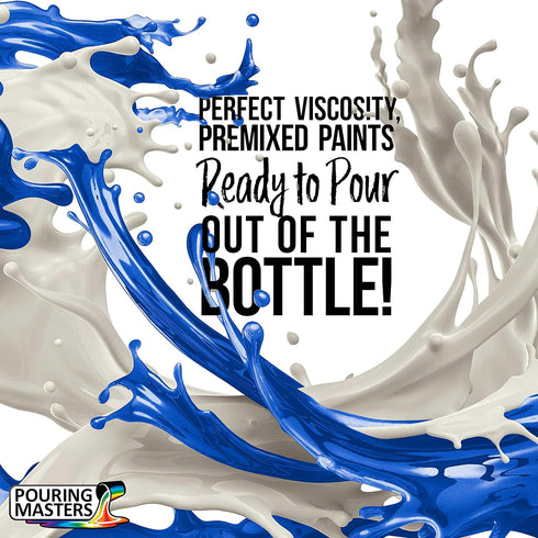 Pouring Masters Royal Blue Metallic Pearl Acrylic Ready to Pour Pouring Paint – Premium 8-Ounce Pre-Mixed Water-Based - for Canvas, Wood, Paper, C...