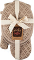 Sticky Toffee Oven Mitt and Pot Holder Set of 3 – Tan Kitchen Hot Pads and Mitts with Non-Slip Silicone Grip, 100% Cotton Shell, Oeko-Tex Cotton...