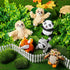 7 Pieces Dog Squeaky Toys Squeaky Hide and Seek Activity Puppy Chew Toys Plush Dog Toy Plush Stuffing Woodland Friends Stuffing with Squeakers for...