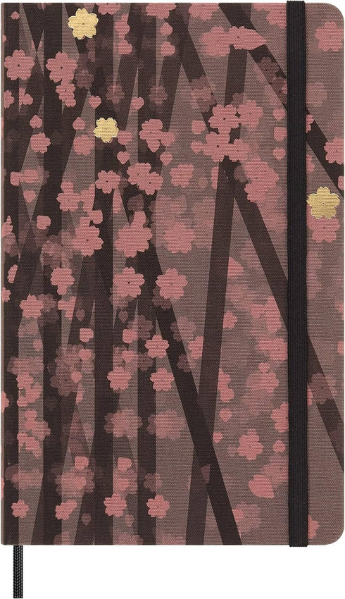 Moleskine Limited Edition Sakura Notebook, Hard Cover, Large (5" x 8.25"), Plain/Blank, Floral, 176 Pages...