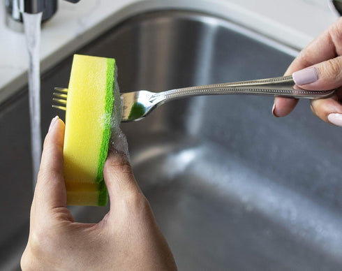 Evriholder Quick-Dry Dish Scrubbing Sponge, 8 Count, Green and Yellow...