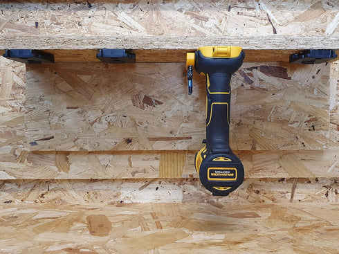 StealthMounts Locking DeWalt Tool Holder 4 Pack of DeWalt Tool Hanger | DeWalt Tool Holder Wall Mount | DeWalt Tool Storage | DeWalt Drill Holder ...