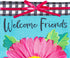 Evergreen Flag Welcome Friends Daisy Burlap Spring Garden Flags 12x18 double sided | Small Garden Flags For Outside | Welcome Spring Flag Décor fo...