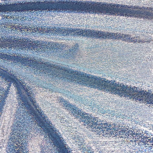 Shattered Glass Hologram Fabric by The Yard Width 58Inches Entelare (Blue/Silver 1yard)...