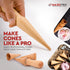 Ice Cream Waffle Cone Roller – 8.6 Inch Strong & Smooth krumkake cone roller - Wooden Pizzelle Cone Mold – Non-Slip Handle Waffle Cone Shaper Tool...