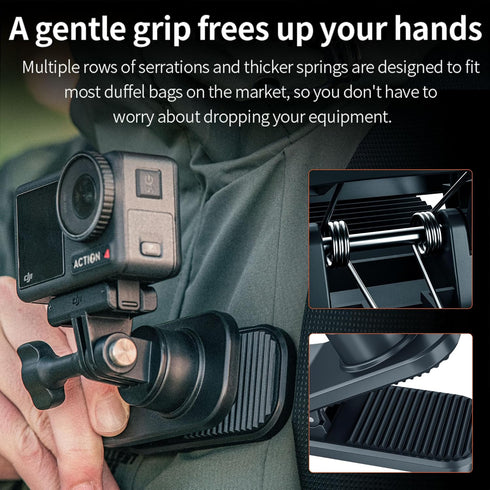 Backpack Mount Clip - for DJI OSMO Pocket 3 Magnetic Mounts 360° Rotation Action 4 Backpacks Shoulder Strap Clips Most Cameras GoPro Insta360 OSMO...