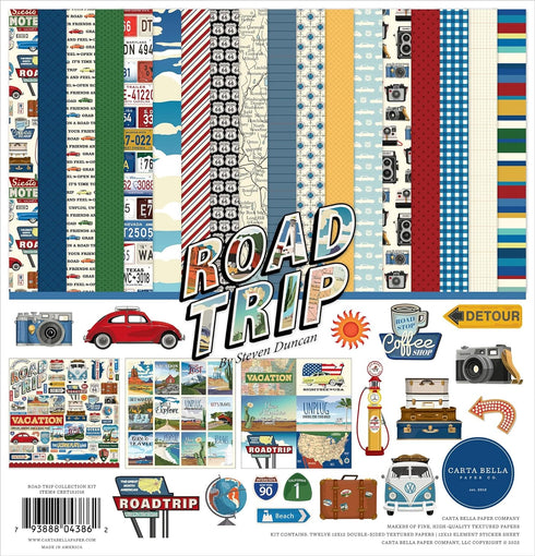 Carta Bella Collection Kit 12"X12"-Road Trip, Multicolor...