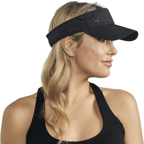 Gaiam Classic Fitness Quick-Dry Visor - Sweat-Wicking Sun Visors for Women with Open-Top Visor Cut for Releasing Excess Body Heat, Trendy Women's ...