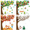 MALLMALL6 198Pcs Classroom Tree Bulletin Board Decor Seasonal Tree Summer Autumn Winter Spring Cutouts Border Set Four Seasons Chalkboard Wall Dec...