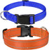 Reflective Nylon Dog Collars 2pcs,with Quick Release Buckle,Adjustable Safety Nylon Collars for Small Medium Large Dogs (Medium :Width1,Neck 14"-2...