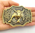 LAXPICOL Men's Western Cowboy Belt Buckle Cool Heavy Animal Bull Rodeo Belt Buckle Gold Tone...