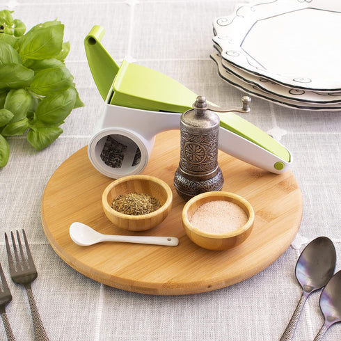 Lazy Susan Organizer for Cabinet, Pantry or Tabletop – 10" Bamboo Turntable for Kitchen, Counter or Spice Rack Storage...