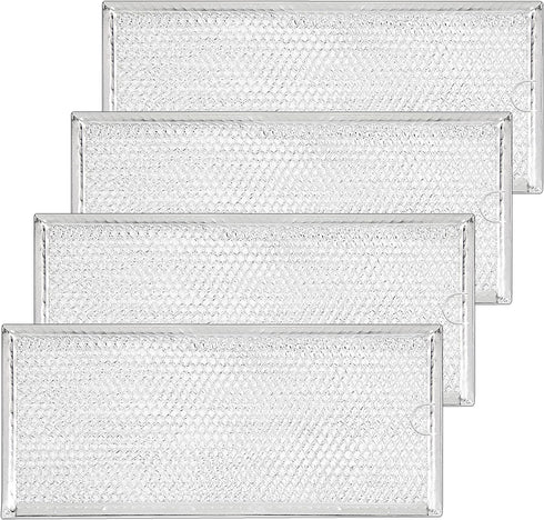 W10208631A, GE WB06X10596, AP5617368 Grease Filter Replacement for Many Whirlpool Microwaves filter 13 x 6 (Packed in Box) (4-Pack)