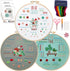 CDThinkingU 3 Sets Flower Embroidery Kit for Beginners with Pattern and Instructions, Lu Embroidery Cross Stitch Stitches Practice Kits with Hoop,...
