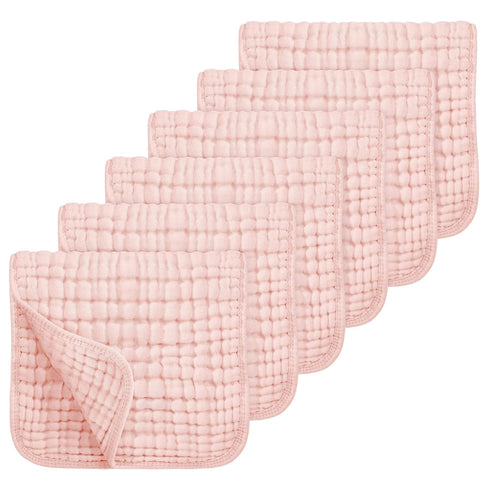 Looxii Muslin Burp Cloths 100% Cotton Muslin Cloths Large 20''x10'' Extra Soft and Absorbent 6 Pack Baby Burping Cloth for Boys and Girls Shell Pi...