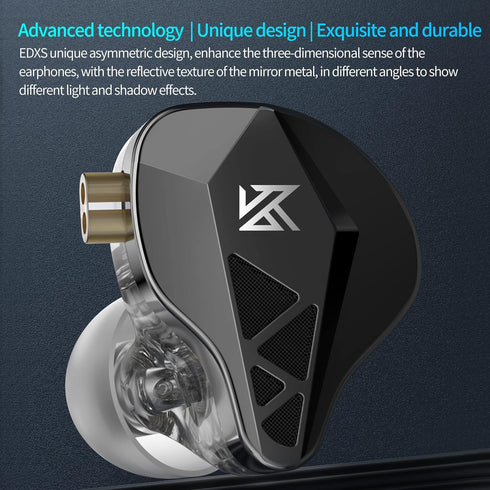 keephifi KZ EDXS in Ear Monitor Headphones 10mm Dynamic Driver HIFI 3D Metal Earphone, KZ Wired Earbuds IEMS with High Resolution Sound and Detach...