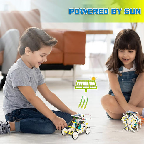 STEM 13-in-1 Solar Power Robots Creation Toy, Educational Experiment DIY Robotics Kit, Science Toy Solar Powered Building Robotics Set Age 8-12 fo...
