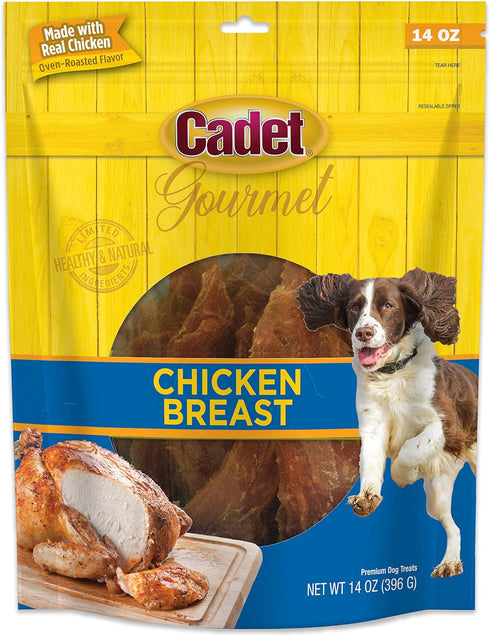 Cadet Gourmet Chicken Breast Dog Treats - Healthy & Natural Chicken Dog Training Treats for Small & Large Dogs - Inspected & Tested in USA (14 oz....
