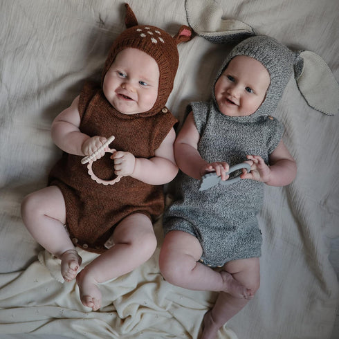 mushie Pearl Teether Bracelet | 3-Pack (Clary Sage/Tuscany/Desert Sand)...