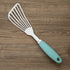 304 Stainless Steel Fish Spatula, Non-Slip Ergonomic Handle Slotted Spatula, Aqua Sky...
