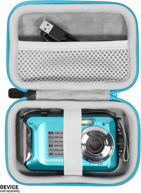 CaseSack Case for Waterproof Camera YISENCE, Yifecial, Kaisoon Tech, Heegomn, Vmotal, S & P Safe and Perfect, Underwater Camera, Kid Underwater Ca...