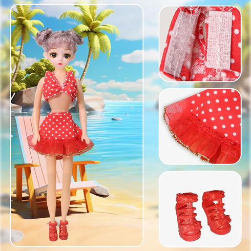 70Pcs Doll Clothes and Accessories, 20 Bikini Swimsuits Fashion Dresses 50 Shoes for 11.5 inch Doll Christmas Stocking Stuffers Girls Birthday Gif...